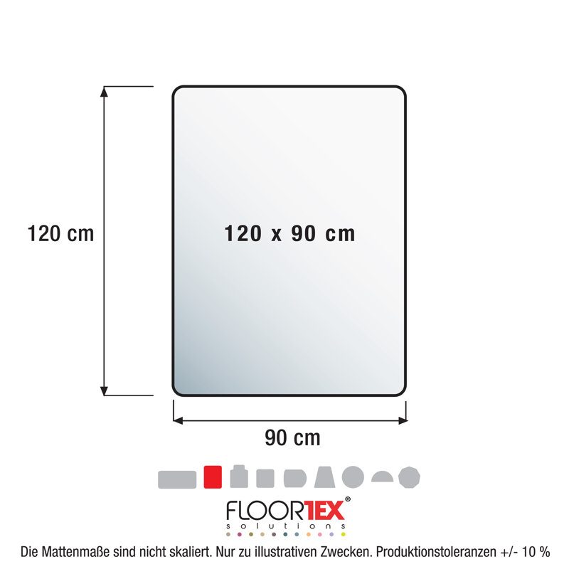 Advantagemat PVC Lipped Chair Mat for Carpets up to 6mm, 115cm W x 134cm D, Not Included