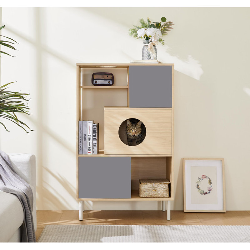 Étagère pour arbre à chat avec rangement