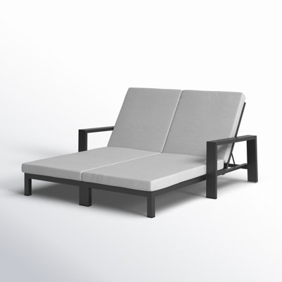 Hoyt 63" Patio Double Chaise Lounge
