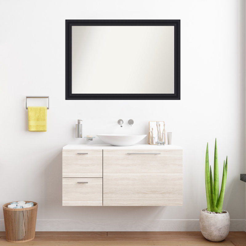 Miroir mural de salle de bain Dalat, 27,75 po x 39,75 po, Noir