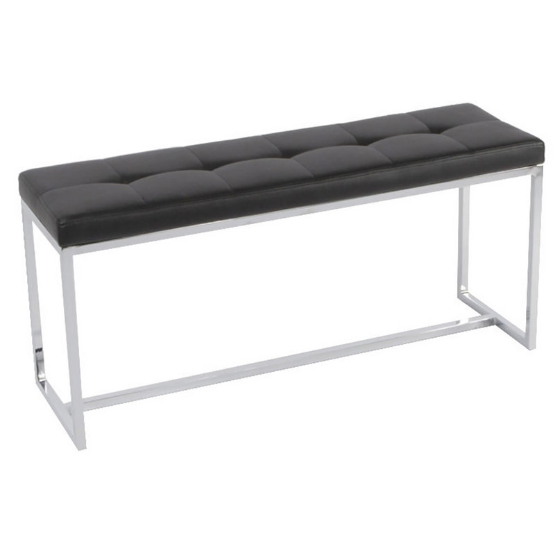 Banc rembourré Jeniffer, Noir
