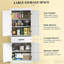 Armoire de cuisine, armoire de cuisine haute, avec tiroir, tablette à 5 niveaux et tablettes réglables