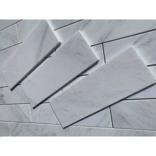 Oriental White 4"x12" Polished Subway Tile
