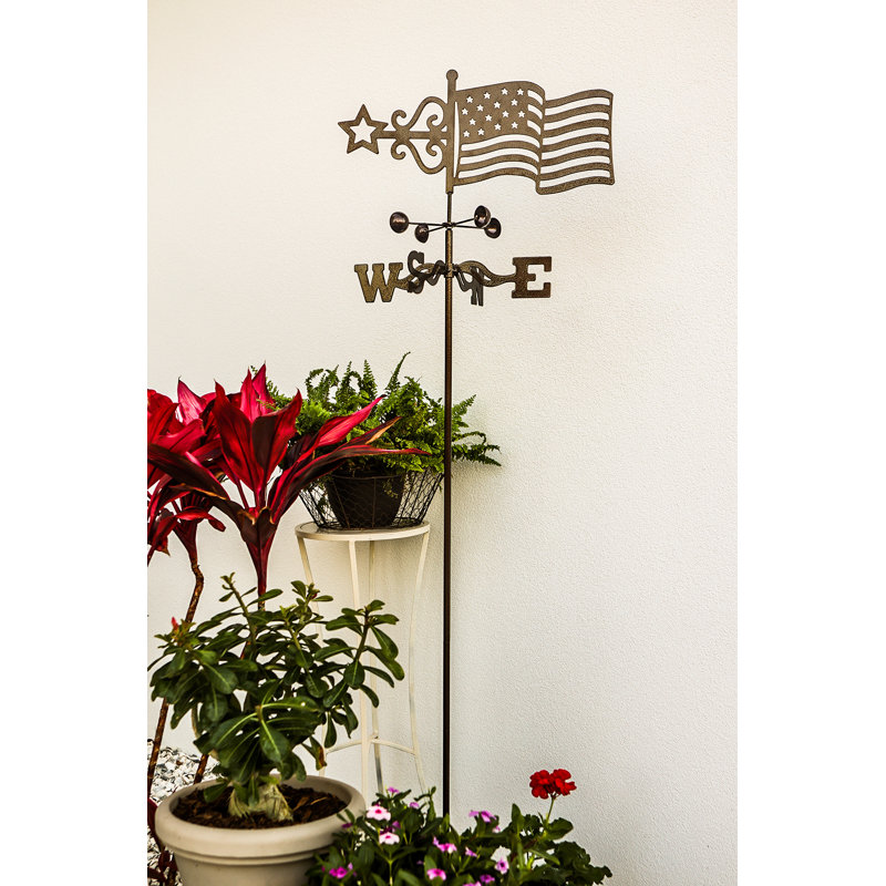 Drapeau girouette, Fixation de jardin