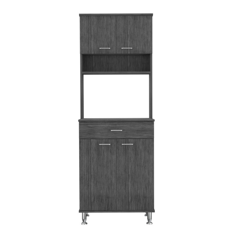 Two Double Door Cabinet, Gray