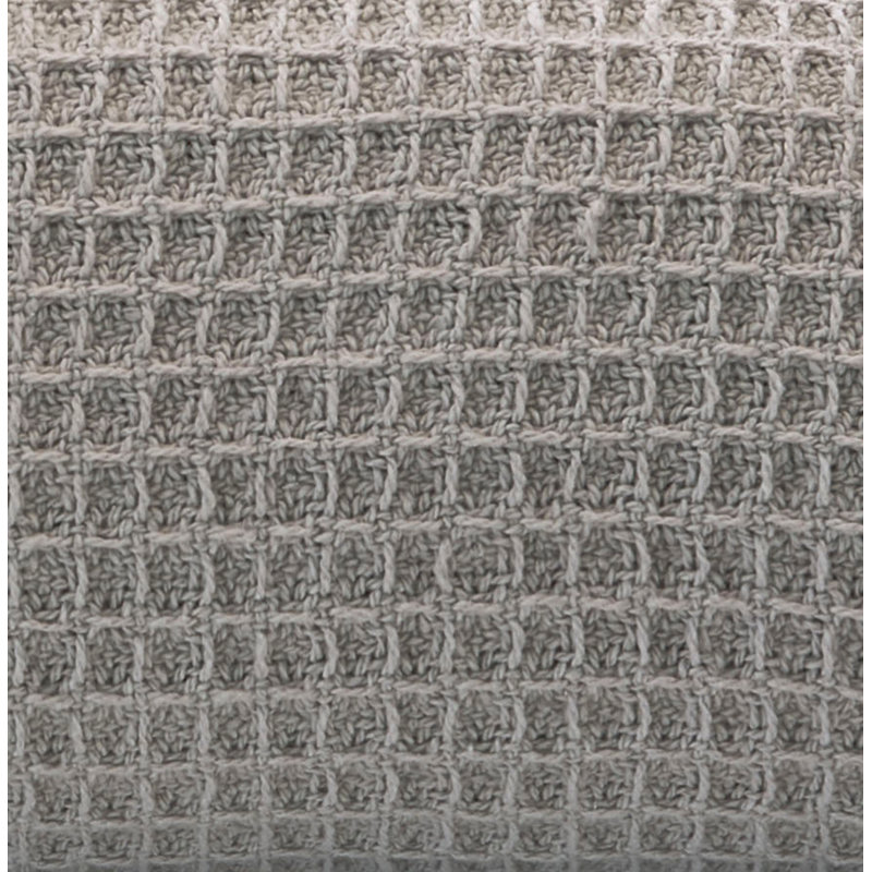 Cozy Waffle Weave Medium Gray Cotton Blanket - Full/Queen