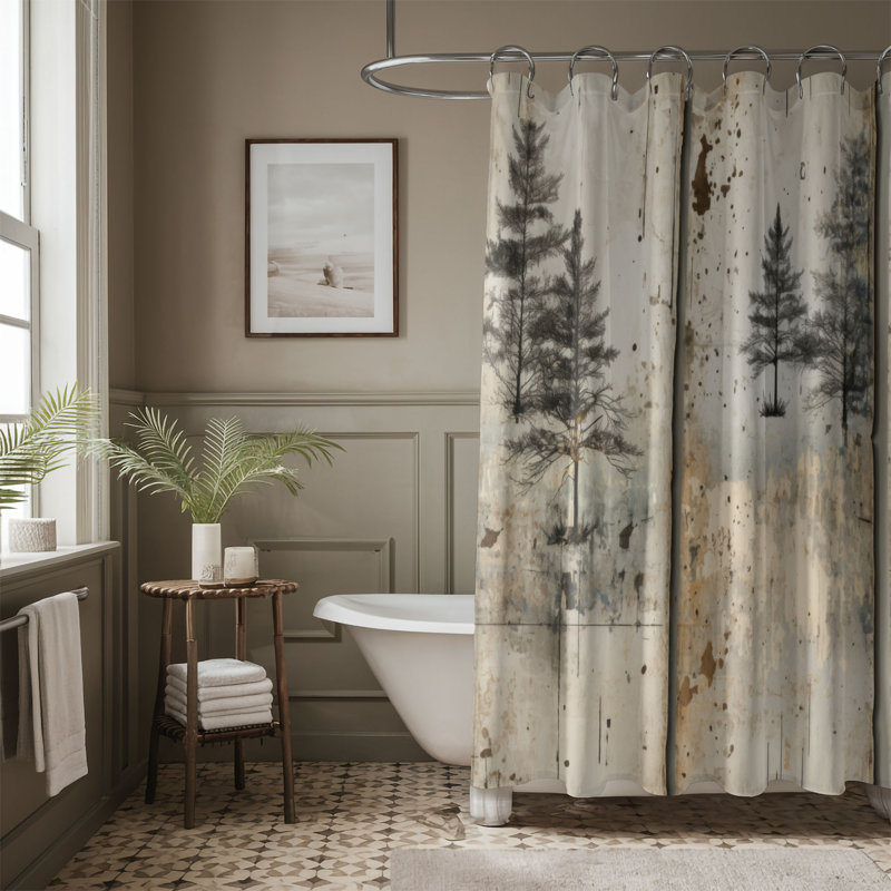 Rideaux de douche Winter Branches - Premium, H 74 po x l 71 po