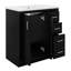 Meuble-lavabo 30 po avec lavabo en céramique, armoire de rangement autoportante avec 3 tiroirs et portes à fermeture douce, structure en bois massif-642190459