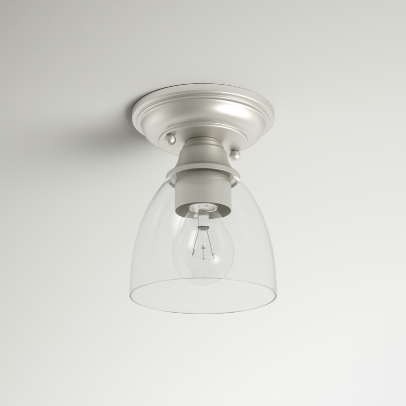 Coralino Glass Flush Mount, Brushed Nickel