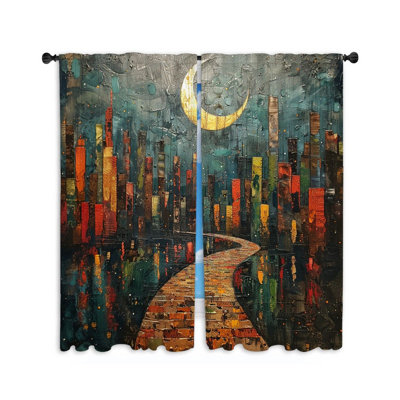 Paire de rideaux obscurcissant en polyester Jaimini