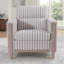 Chaise d'appoint rembourrée avec pieds en bois d'hévéa Helen