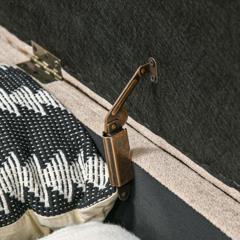 Banc de rangement avec repose-pieds