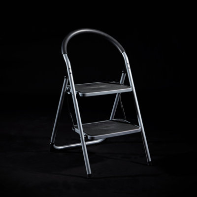 2 - Step Steel Lightweight Folding Small Step Ladder