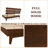 Caden Solid Wood Platform Bed with Adjustable Headboard, Mid-Century Modern-482096209-482096220