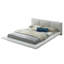 Rishi 4 Pc Bedroom Set, Low Profile, Leatherette Padding, White-111570828