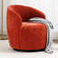 Fauteuil en chenille orange avec fonction pivotante en tissu charmant