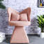 Chaises d'appoint pivotantes Modern 360, dossier papillon en chenille rose pour meuble-lavabo
