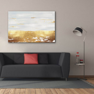 'Golden White River' by Svetlana Aleynikova Canvas Wall Art