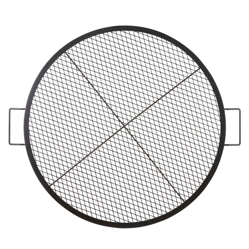 Round Alloy Steel Fire Pit Tool, 2.5cm H x 91.4cm W x 91.4cm D