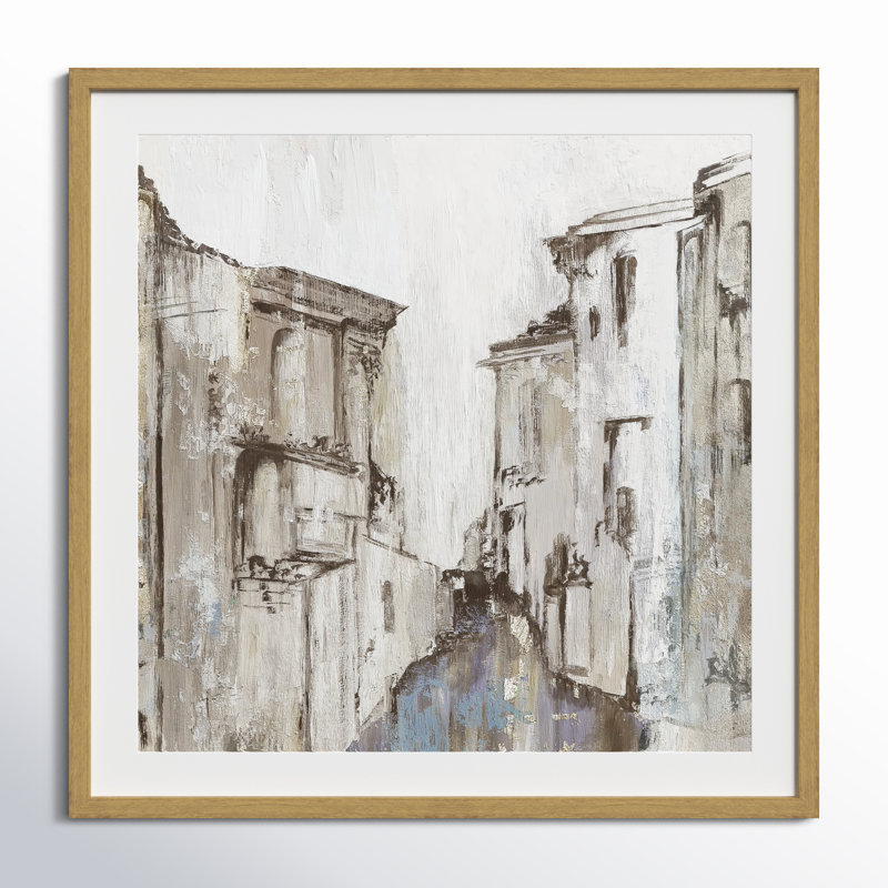Gothika by Allison Pearce - Picture Frame Painting, 17" H x 17" W, Natural Wood Grain