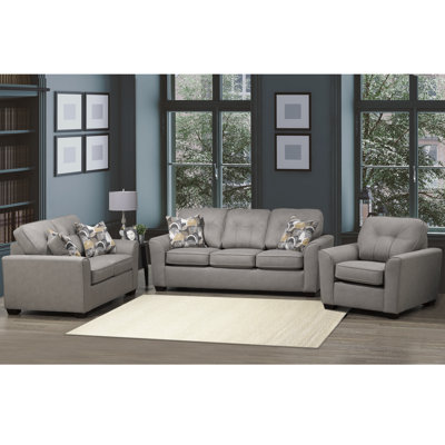 Cala Fabric Upholstered Sofa, Loveseat And Chair