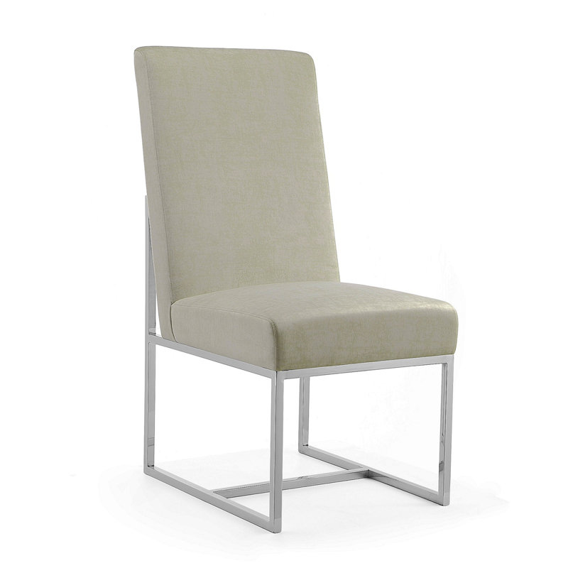 Chaise en velours Element, Champagne