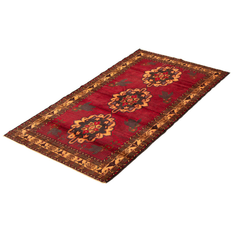 Tapis rouge foncé Dequita 3 pi 8 po x 6 pi 9 po