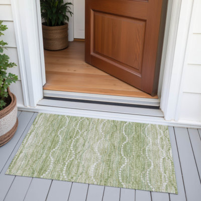 Tapis de sauge Xhevrie intérieur / extérieur lavable à la machine