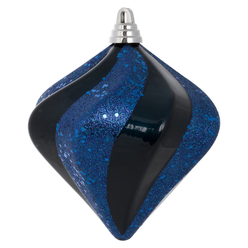Ornement en forme de diamant, Bleu minuit