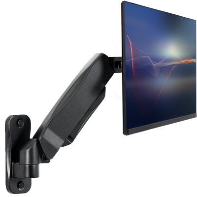 Pneumatic Arm Single Monitor Wall Mount