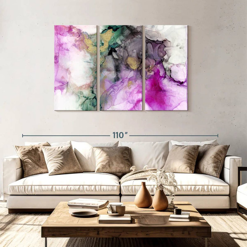 Avery Magenta Expression I, 48" H x 74" W