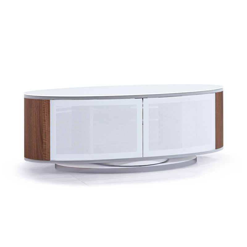 Weyland TV Stand for TVs up to 50", Gloss White / Walnut