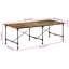 Solid Wood Top Metal Base Dining Table