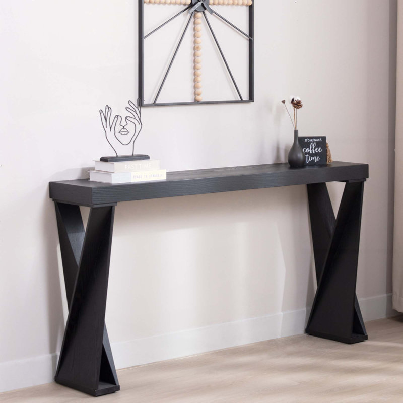 Modern Console Table – Entryway Table, Manufactured Wood Sofa Table With Crossed Legs For Hallway, Living Room, Or Office