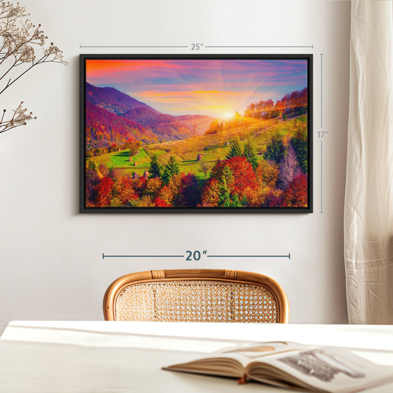 Nature, impression sur toile «Mountain Autumn Sunrise», H 17 po x l 25 po