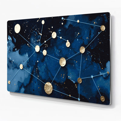 Art mural en métal Sci Fi Minimal constellation