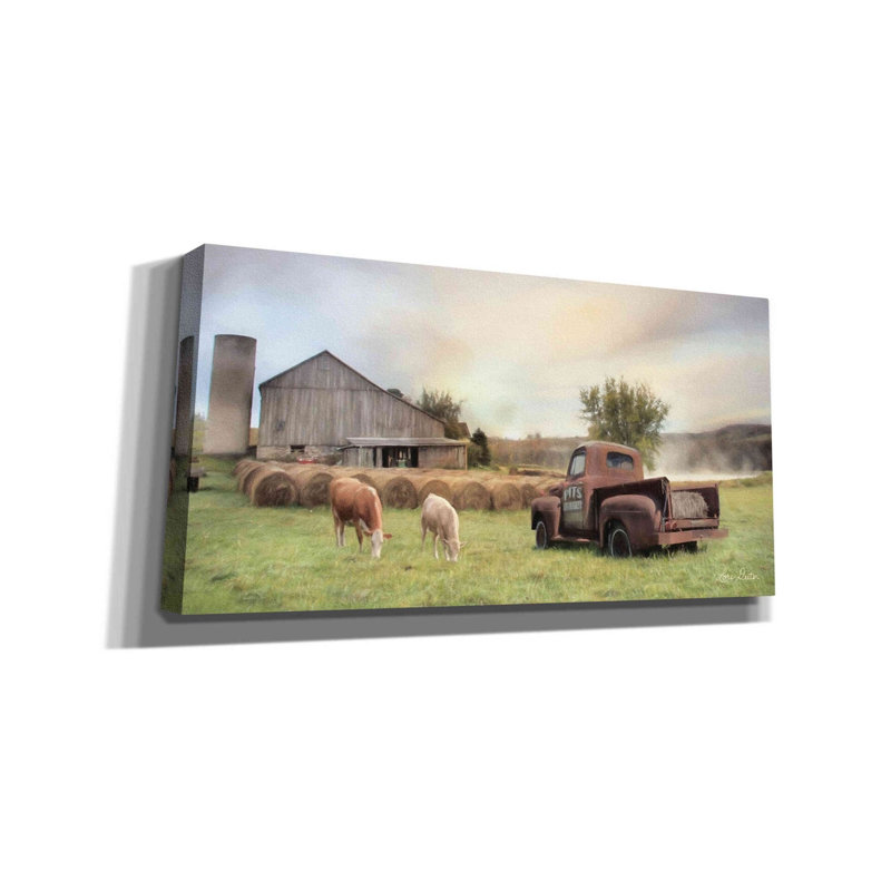 «Tioga Country Farmland» par Lori Deiter, art mural sur toile, H 30 po x l 60 po x P 1,5 po
