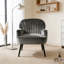 Fauteuil d'appoint en velours, chaises de salon rembourrées modernes-1613821237