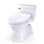 TOTO® WASHLET®+ Soirée® Elongated 1.28 GPF Universal Height Toilet with S2 Bidet Seat, Cotton White - MW9643346CEFG#01
