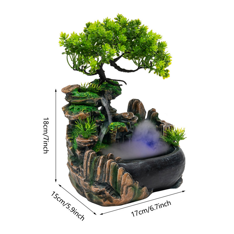 Kitson Weather Resistant Table Top Fountain with Light