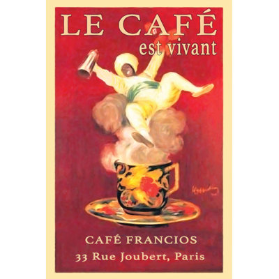 Coffee is Life Cafe Francios Paris Travel Poster 20x30