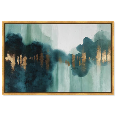 «Teal Fog I Green», reproduction d'art sur toile par Art Remedy