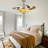 Dahlke 42" Tiffany Remote Control Invisible Ceiling Fan Light with LED Light - Professional Grade