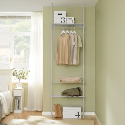Adjustable Industrial Pipe Clothing Rack