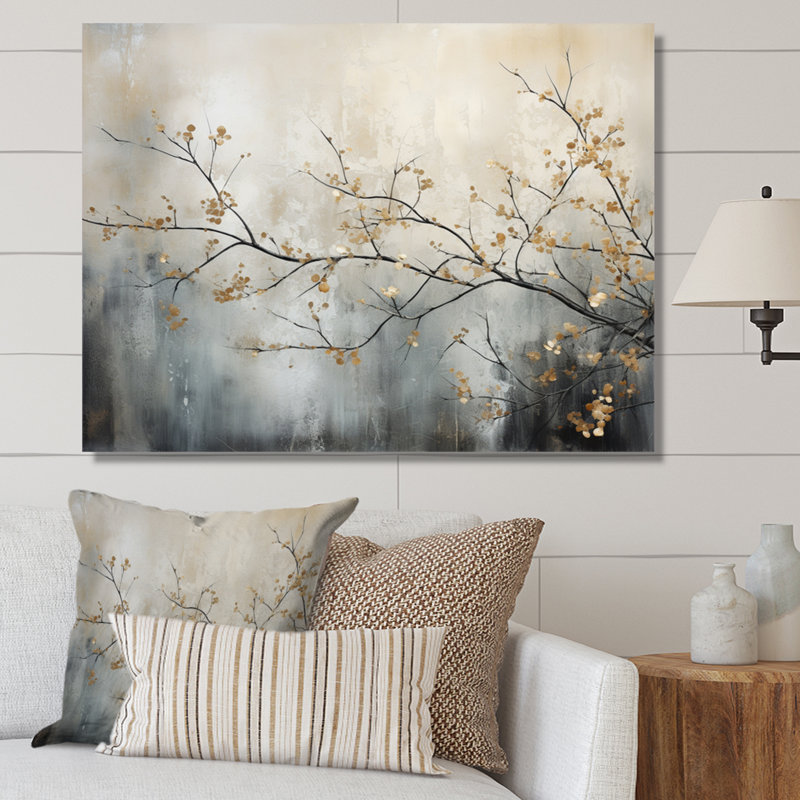 Arbre monochromes éthéré Reverie I - art mural arbre monochrome, impression murale arbre de couleur douce, H 24 po x l 32 po