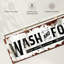 «Wash And Fold Old Sign», reproduction sur toile-930561361