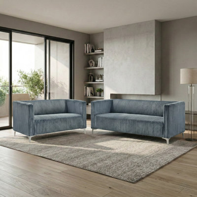 Joanie 2-Piece Velvet Living Room Set