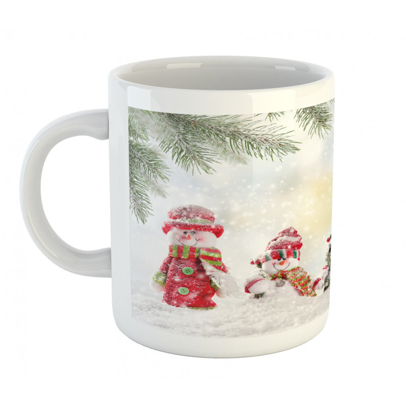 Grande tasse à café bonhomme de neige bonhomme de neige et chutes