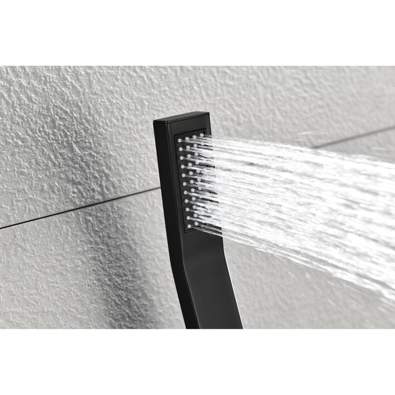 12" Wall Mounted Rain Shower Head - Natural Rainfall , Self-cleaning Discharge, Strong And Brass Matte Black Feeling, Spout, Finish