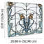Papier peint floral vitrail bleu-1676389952